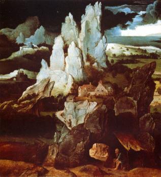 Joachim Patinir : St Jerome In A Rocky Landscape
